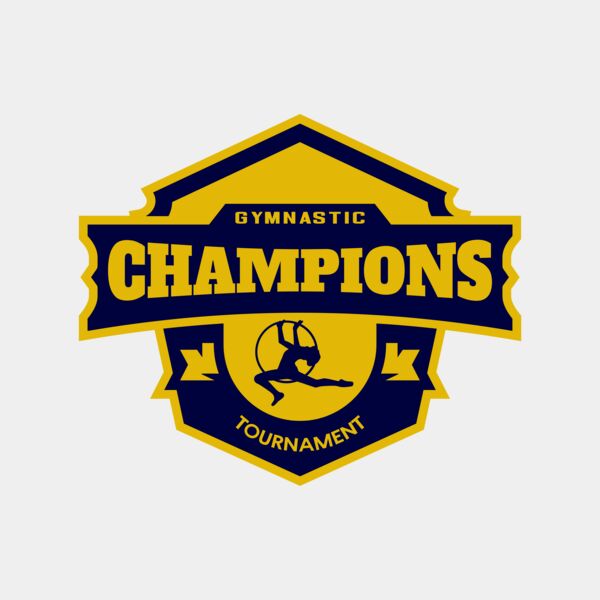 Champions Gymnastic Tournament logo template Thumbnail