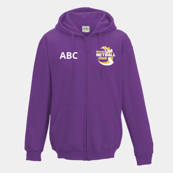 Moredon Netball Kids Zip Hoodie Thumbnail